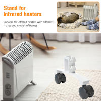 Soporte Universal Para Calentador Eléctrico Con Ruedas Y Pies De Hierro Metálico Accesorios De Sistema De Calentamiento Fácil De Instalar - details 4
