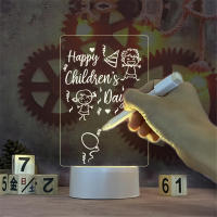 Luz Nocturna LED Transparente Y Luminosa Con USB Tablero De Mensaje Erasable Calendario Adorno De Escritorio Material Acrílico - details 1