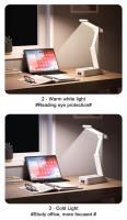 Lámpara De Escritorio Plegable Portátil Con Reloj Y Luz De Lectura LED Recargable a Través De USB Economía De Energía - details 12