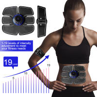 Estimulador Muscular EMS Inteligente Inalámbrico Para Entrenamiento ABdominal Y BRAZO Parches De Ejercicio Recargables Por USB Instrumento De Forma Corporal Portátil Para El Hogar - details 0