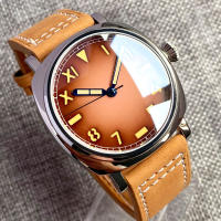Reloj Automático Tandorio 42mm NH35A 20bar Dial Negro Calífornia Cristal De Zafiro Corona Ajustable Cuarzo Polido Cuero Negro - details 2