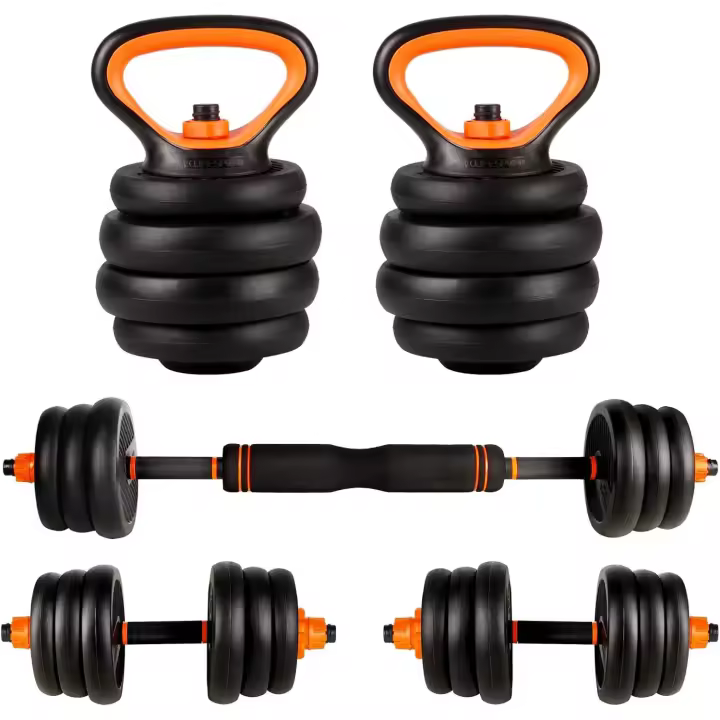 Mancuernas Ajustables Pesas y con Pesas Barra y Discos 20KG Juego Pesas 2en1, Barra Conexion para Mancuernas Ajustable - 1