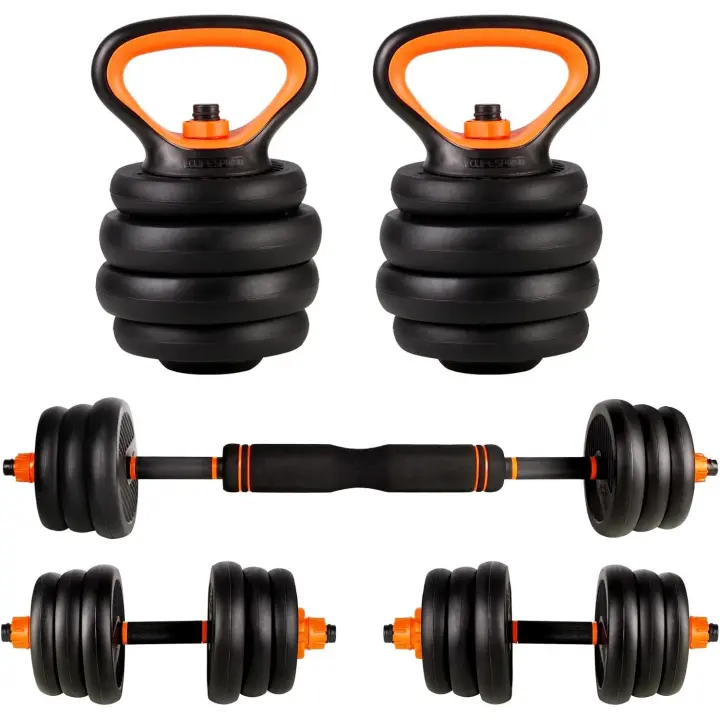 Mancuernas Ajustables Pesas y con Pesas Barra y Discos 20KG Juego Pesas 2en1, Barra Conexion para Mancuernas Ajustable - 1