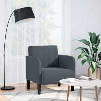 vidaXL Sillón con reposabrazos Terciopelo 54 cm en color Gris claro/Amarillo/Negro y más - details 5