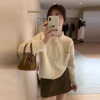 Nueva Chaqueta De Punto Con Bordado De Encaje Y Botones De Corazón Francés Suave Y Elástica De Poliéster Para Mujer - details 1