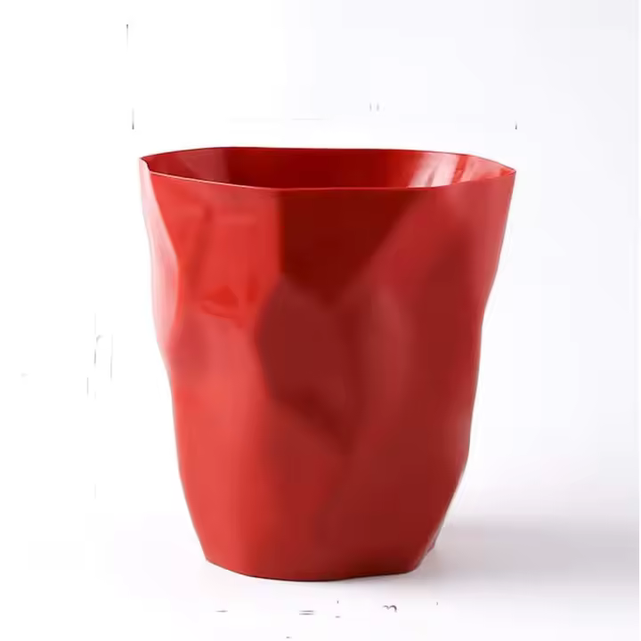 Papelera cuadrada Roja, Papelera, contenedor de basura para Baños, tocadores, Cocinas y oficinas en casa - 1