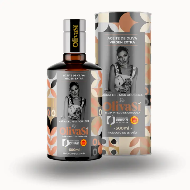 Aceite de Oliva Virgen Extra, D.O.P. Priego de Córdoba, OLIVA SÍ María del Mar Aguilera Edition, 500ml, Coupage - 1