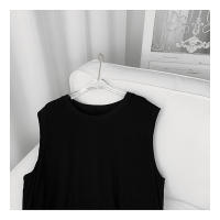 Camiseta De Hombre Sin Mangas De Color Sólido Casual Con Cuello Redondo Absorbente De Sudor Para Deporte En Verano - details 15