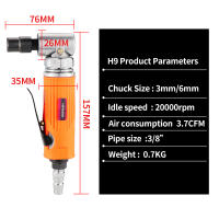 HIFESON Herramienta De Grindaje Pneumático 1/4" Molino De Grindaje Para Engrazado Y Pulido Con Uso Comercial En Fábricas - details 9