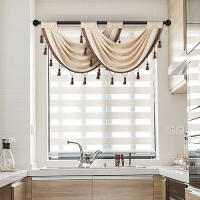 Valance De Estilo Europeo Sólido De Terciopelo Con Borlas Para Decoración De Ventanas Puertas Y Habitaciones Material De Poliéster 1 Pieza - details 2