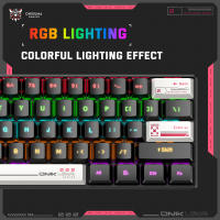 Teclado De Juego Profesional ONIKUMA Con Retroiluminación RGB 61 Teclas Teclado Mecánico Cubiertas Mate Para PC Cableado Portátil - details 4