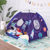 Carpa Plegable Para Niños Y Niñas Casa De Juguete Castillo Wigwam Planetario Rocket Decoración De Habitación Para Niños Edad Recomendada 3-12 Años Material Suave - details 1