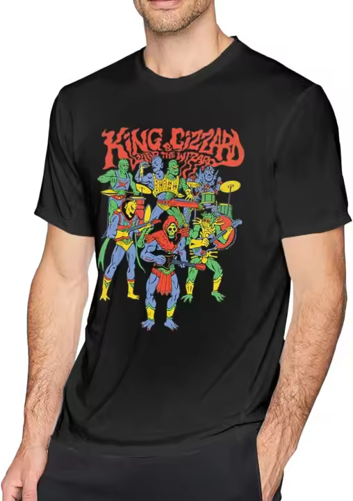 Camisetas Redondas de Algodón para Hombres con Estampado  Graphico 3D Manga Corta Cuello Redondo Estilo Fashion - 1