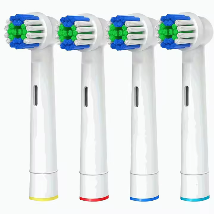 IMAXWAVE Set de 4 Cabezales de Repuesto Compatibles con Oral B para Cepillo de Dientes Eléctrico, Recambios de cabezales Oral B, Repuestos de cabezales Oral B (Blanco, 1 unidad (Paquete de 4)) - 1