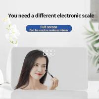 Escala de viaje para el peso corporal pequeña escala de peso corporal portátil Escala de espejo de baño digital Mini balanza electrónica para la salud personal Usb Charge ha - details 0