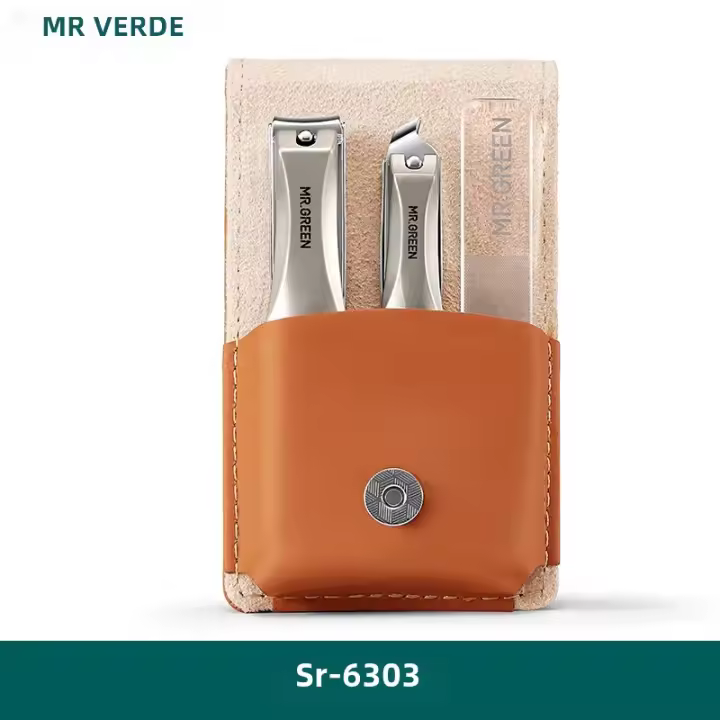 Set De Manicura Y Pedicura MR.GREEN Herramientas De Acero Inoxidable Para Uñas Kit Portátil De Viaje Tres Piezas Set De Corte De Uñas - 1