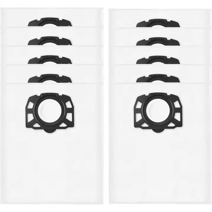 Juego de 10 bolsas para aspiradora - Compatible con Kärcher WD2 Plus, WD3, WD3S, WD3V y SE4001 - Forro polar sintético de 3 capas - Bolsas resistentes al desgarro para la recogida de polvo. Aptas para aspiradoras de construcción - Kit de mantenimiento KWD - 1