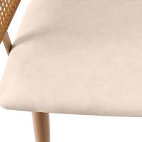 Conjunto de Mesa y Silla de Madera, Diseño único con sillas de Trinquete, Cojines envuelve en Cuero de PU, Muebles para el hogar elegantes y Sencillos - details 10
