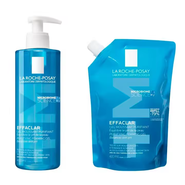 La Roche Posay Effaclar M Gel Purificante 400 ml+ Recarga 400 ml Pack - 1
