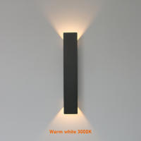 Lámpara De Pared LED 18W Impermeable En Negro O Blanco Para Jardín Patio Aisle Interior Habitación Dormitorio Moderna - details 5