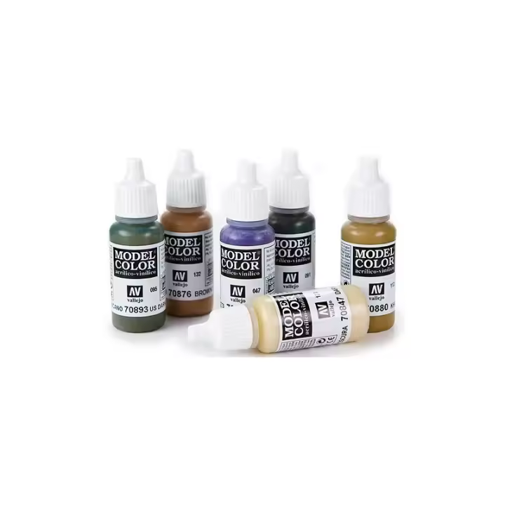 Pack 4 Botes de Pintura acrílica Vallejo Model Color (a Elegir de la Carta de Colores) - 1