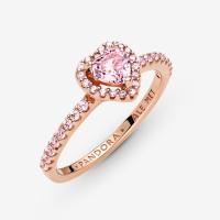 PANDORA Anillo Corazón Brillante en Plata de Primera Ley 925 - Un Símbolo de Amor y Elegancia con Acabado Sofisticado y Detalles Exquisitos - details 2