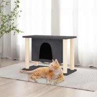 vidaXL Rascador para gatos con postes de sisal 50 cm Color Crema,  Gris claro,  Gris oscuro y mas - details 2