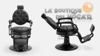 Sillón Clásico de Barbero hidráulico estilo Vintage con reposapies integrado Modelo LBH Mack Black Negro 2025 - details 1