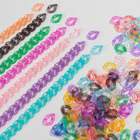 60pcs Pulgones De Acrílico Frosted 14x19mm Cuadrado Cadena De Enlace Para Hacer Pulseras Collares Accesorios De Joyería DIY En Lote - details 12