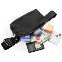Bolsa De Cintura Impermeable Para Hombres Y Mujeres Casual Fashion Portátil Con Cierre De Cremallera Bolsa De Pecho Deportiva Al Aire Libre Bolsa Transversal De Viaje - details 2