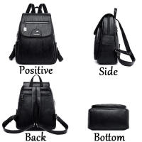 Mochila De Cuero Genuino Para Mujer 2024 Alta Calidad Vintage Bolso De Viaje Escolar Para Niñas Bolsa De Hombro Arco Iris - details 8