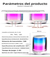 Mini Altavoz De música con Bluetooth, Pantalla Completa, Efecto De Iluminación Colorido, Audio Pequeño - details 6