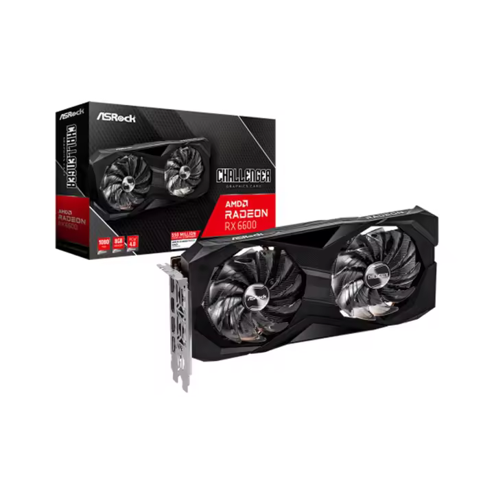 Asrock Challenger AMD Radeon RX 6600 D 8GB GDDR6 - 1