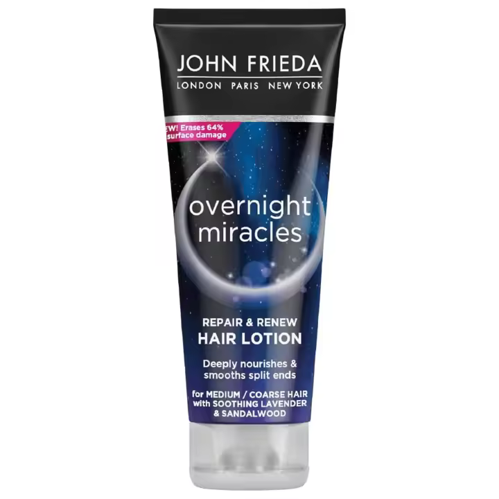 JOHN FRIEDA - Mascarilla Overnight Miracles 100 ml, Mascarilla de Noche para el Pelo, Repara y Fortalece el Cabello, Resultado Suave y Saludable, Rápida Absorción. Miraculous - 1