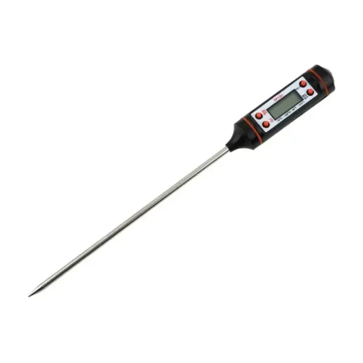 Termómetro De Alimentos Portátil De Acero Inoxidable Con Punta De Medición Para Cocina Herramienta De Medición De Temperatura De Comida - 1