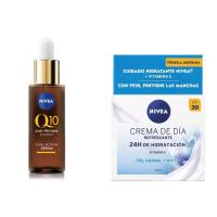 Nivea PACK - Serum doble acción Q10 anti-arrugas expert  30ml + Crema de Día Refrescante con Protección Salar Factor30 - 50ml. - details 2