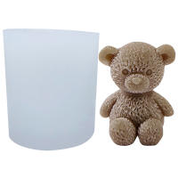 Molde De Silicona De Osito De Punto 1 Pieza Para Fondant Hornear Chocolate Fragancia Velas Decoración De Dibujos Animados - details 2