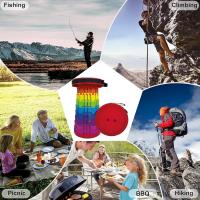 Taburete telescópico plegable portátil Red Rainbow con altura ajustable, liviano para acampar al aire libre, barbacoa, pesca, senderismo, jardinería, picnic, festivales o en interiores. Capacidad de peso de hasta 330 libras - details 3