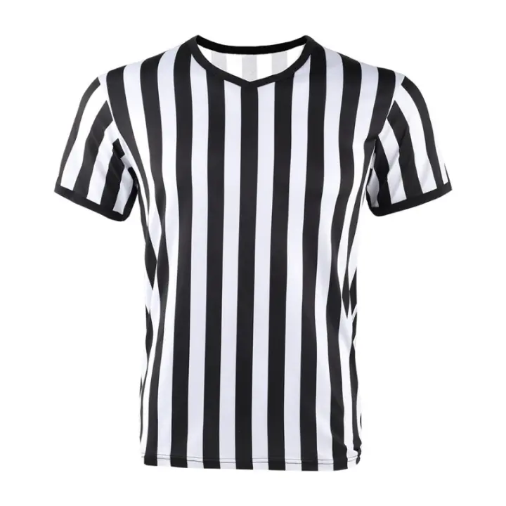 Uniforme De Arbitro Para Hombres Camiseta De Cuello V Manga Corta Polyester Ropa Deportiva Para Fútbol Baloncesto Entrenamiento - 1