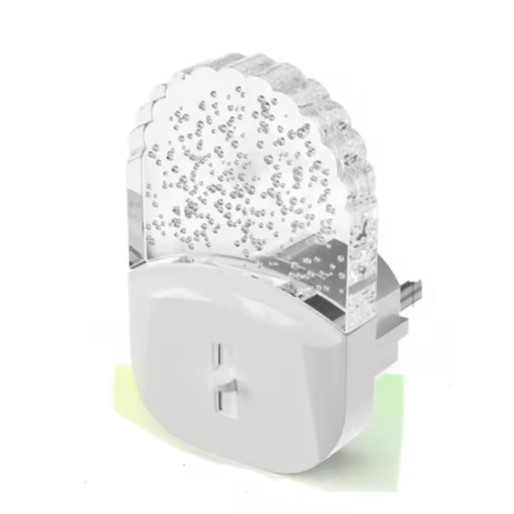 Luz de noche regulable, luces de noche que se conectan a la pared, luz de noche para niños, paquete de 2, luz de noche amarilla ámbar con sensor crepuscular para dormitorio, baño - 1