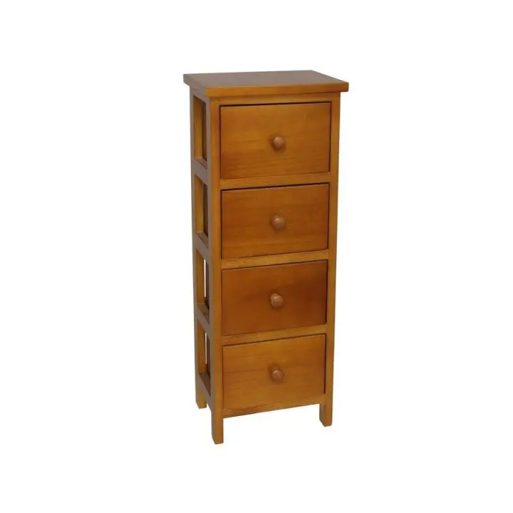 Cajonera G 4 Cajones Decoración Mobiliario Hogar Nihoa 25x18x64cm - 1