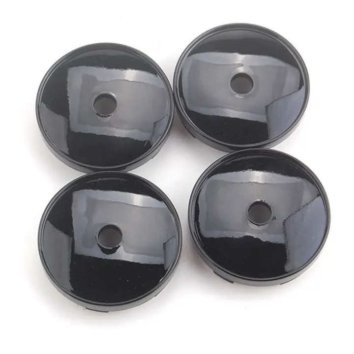 4pcs Negro Tapa De Eje De Rueda 60mm Accesorios De Coche Electroplata Snap-On Tapa De Eje Centro Para Rines De Coche - 1