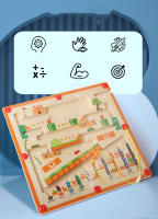 Juego De Puzzle De Laberinto Magnético En Madera Para Niños Y Niñas Juguete Educativo Montessori Con Pluma De Color Y Números Regalo Para Aprendizaje - details 1
