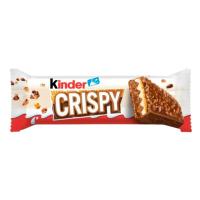 Kinder Crispy - 14 Barritas de Kinder Crispy de 34 gramos - Barquillo Relleno de Crema de leche y Avellanas cubierto de chocolate Kinder - details 1