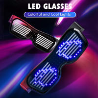 Gafas LED Personalizables BT Con Luz Colorida Para Fiesta Rave Music Festival Halloween Gafas De Luz DIY Mensaje Glow Toy - details 8