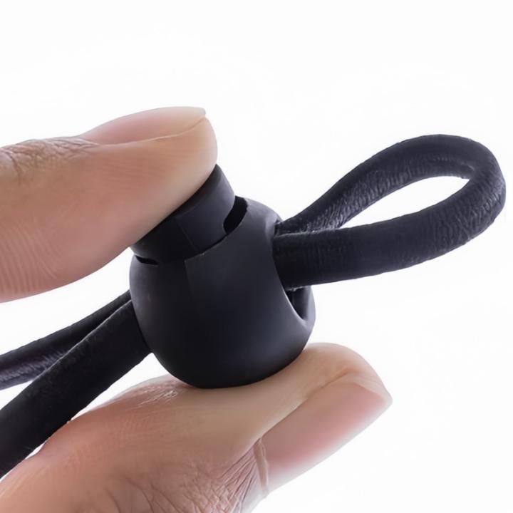 52Pcs Black Durable Plastic Cord Locks Safety Closure Essential for Drawstrings Backpacks Outdoor Gear