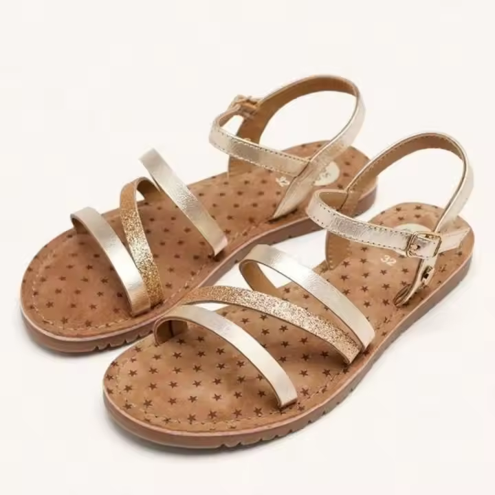 Gioseppo Sandalias Niña de Piel con Brillo y Tiras – Planta Acolchada - 1
