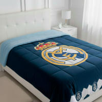 Real Madrid CF - Edredón Borrego Sedalina Aterciopelada Real Madrid CF Escudo Centrado Cama 90-105 Cm (180 x 260 Cm) Oficial - details 2