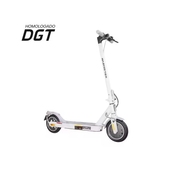 Mascooter s1 essential patinete electrico motor 300w - homologado dgt - autonomia hasta 20km - carga maxima 100kg - ruedas 8.5” - color blanco - 1