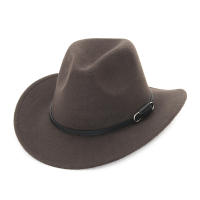 Sombrero De Vaquero Occidental Para Hombres Y Mujeres Amplio Para Otoño Invierno Estilo Cowgirl Fedora Casual Material COTON Y POLYESTER - details 5